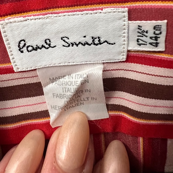 PAUL SMITH MEN’S STRIPED LONG SLEEVE DRESS SHIRT, NECK SIZE 17.5”IN, MAR… - Picture 7 of 7